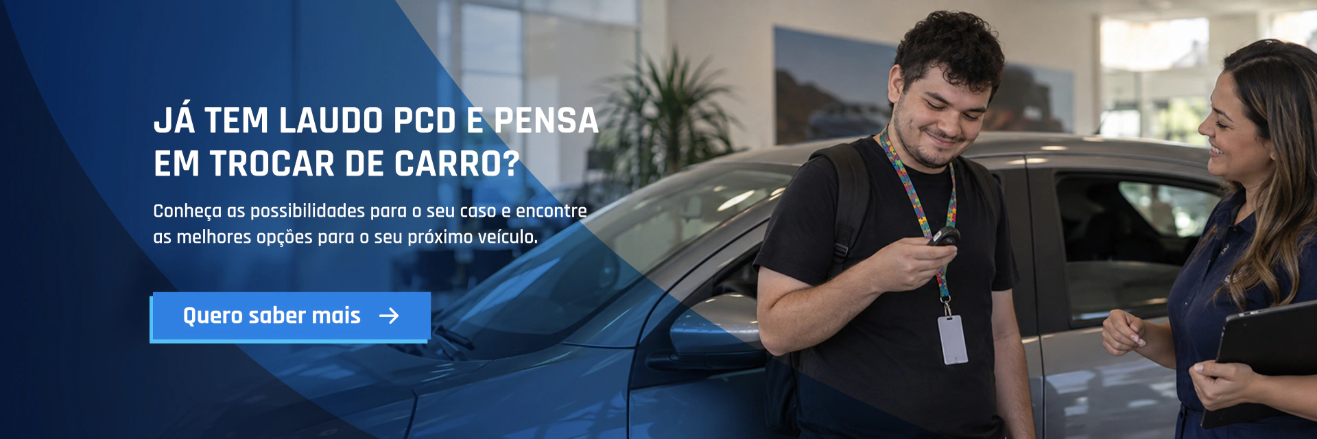 Pessoa do espectro autista comprando um carro